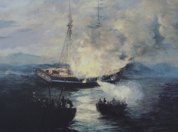 Burning of the Gaspee, Charles DeWolf
                        Brownell, 1892